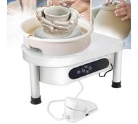 DowPie Potters Wheel with Foot Pedal & LCD Screen,Clay Art Sculpting Tools Kit,Electric Ceramic Forming Machine DualControl
