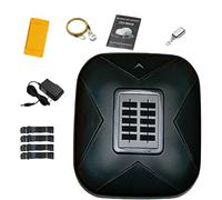 DowPie Remote Control Automatic Car Cover, Solar Charging Smart Car Shelter, Waterproof Windproof Anti-Theft Design with Stable Straps & Hub Fixing Rope Black-YM