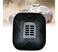 DowPie Smart Retractable Car Cover, Solar Charging Electric Car Cover with Anti-Theft Rope & Lock, Night Reflective Strips for Safe Outdoor Parking Protection Black-2XXL