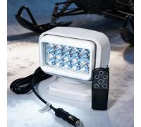 DowPie Vehicle LED Search Light, Remote Control Waterproof Spotlight with 6 Magnets & 360° Rotation, 5000lm Work Light for Boat Truck SUV ATV White