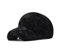 DOwrap Unisex Winter Cap Classic Cotton Baseball Cap Faux Teddy Fluffy Fashion Warm Cap Plush Hat Men's Baseball Cap (Cotton, Black)