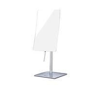 DOWRY Make-up Mirror with 5x Magnification, Adjustable Rectangular Mirror For Bedroom, Living room, Study, Schoolroom, Cosmetic Mirror 5-fold Silver Polished Chrome, 304 stainless steel, 8.3 x 5''