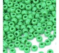 Dowsabel Green Pony Beads Bulk 1000 Pcs 6x9mm, Large Hole Hair Kandi Beads for Bracelets Braids, DIY Friendship Bracelet Necklaces Jewelry Making, Kids & Students Crafts and Projects