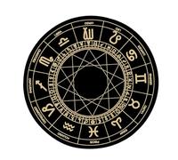 Dowsing Divination Mat Pad Constellation Astrology Pendulum Chart Mat Balance Meditation Decorative Tarot Pad