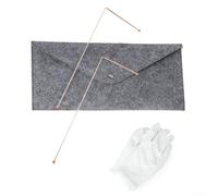 Dowsing Pendulum 99.9%, Telescopic Copper Detection Rod Divination Set Pendant for Healing Reiki Chakra Spiritual Divination Radiesthesia Tool Metal Chain(B)