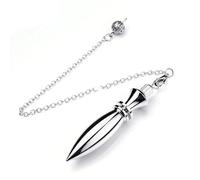 Dowsing Pendulum - Egyptian Thoth Brass | High Vibrational Quality | 18cm Chain Included | Heavy Silver-Metal Radiesthesia Pendulum | Universal Divinatory Pendulum - L. 6.5cm