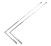 Dowsing Rod, 2 Pcs Adjustable Copper Divining Rods for Detector Water Witching Observe Hunting (Silver)