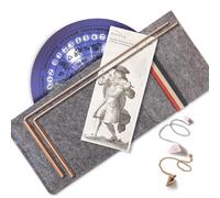 Dowsing Rods Copper - Made in USA - 99% Pure Copper - Water Divining, Energy Healing, Paranormal, Gold, Yes No questions. Instructions and Bonus Pendulum - 5x13 Inch Non-toxic