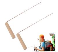 Dowsing Rods Copper Spiritual, 2Pcs Dowsing Rods, Copper Spiritual with Wooden Handles, Paranormal Equipment, Ghost Hunting Equipment for Water, Treasure, Buried Items