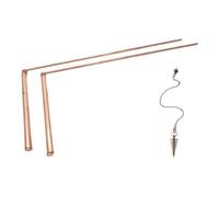 Dowsing Rods Copper Spiritual - Precision Dual Rod Set with Pendant for Enhanced Sensitivity, Brass Dowsing Rods for Divining & Exploration