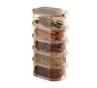 dowuiii Transparency Multi Tiers Spices Organizer, Stackable Spices Storage Box, Sealed Condiment Containers For Family Gathering Picnic Kitchen Party Camping Dorm