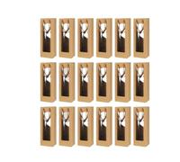 Doxicey Bottle Wine Bags 10pcs Wine Gift Bags with Handle Clear Window Bottle Bags for Red Wine, Champagne, Spirits