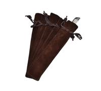 Doxicey Pen Bags 10PC Velvet Double Sided Thick Pen Bag Pouch | 10PC Double-sided Thickened Velvet Pen Bag For Office School Stationery Supplies(Coffee)
