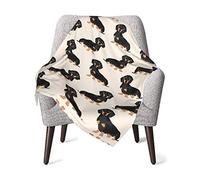Doxie Dachshund Weiner Dog Unisex Baby Blanket Super Soft Reversible Nursery, Swaddle Stroller Infant & Toddler Bedding for Kids 30 x 40 Inch(76x102cm)