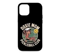 Doxie Mom Pickleball Club Funny Dachshund Player Case for iPhone 12/12 Pro