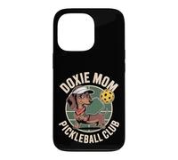 Doxie Mom Pickleball Club Funny Dachshund Player Case for iPhone 13 Pro