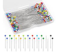 Doxiru 300 Pcs Colorful Sewing Pins with Glass Heads, 38 mm Long Straight Pins with Sharp Ends for Quilting, Jewelry Making