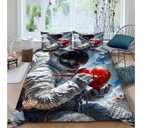 DOXLITVT Astronaut Heart Bedding Set Theme Bedspread Repair HumanSky Duvet Cover Set Microfiber Quilt Cover Universal for All Seasons with Pillowcase King（220x240cm）