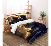 DOXLITVT Bear Wolf Bedding Set Theme Bedspread Animal Themes Wildlife Duvet Cover Set Microfiber Comforter Cover Universal for All Seasons Pillowcase Double（200x200cm）