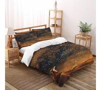 DOXLITVT Fox Starry Sky Bedding Set 3D Design Animal Themes Wildlife Duvet Cover Set Chic Breathable Comforter Cover Suitable for Family,couple,children Pillowcase Super King（260x220cm）