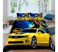 DOXLITVT Transformer Chev Bedding Set Theme Bedspread Sports Theme Duvet Cover Set Microfiber Comforter Cover Universal for All Seasons Pillowcase King（220x240cm）