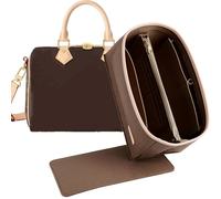 Doxo 2 Pack Felt Handbag and Base Organizer for LV Speedy 25 and Neverfull PM (M-Brown)