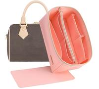 Doxo Felt Purse Organizer Insert & Base Shaper 2pc Set for Speedy 30, Pink