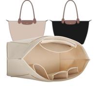 Doxo Felt Purse Organizer Insert for Longchamp Le Pliage Large Bag, Beige