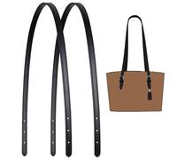 Doxo Handbag Replacement Straps - 2 Pack Microfiber Leather Purse Shoulder Straps for Coach Mollie 25, Taxi 21, Michael Kors Tote Bag, Fits All Handbags with 0.5” Tang Buckle, 31.9" Length (Black)