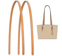 Doxo Handbag Replacement Straps - 2 Pack Microfiber Leather Purse Shoulder Straps for Coach Mollie 25, Taxi 21, Michael Kors Tote Bag, Fits All Handbags with 0.5” Tang Buckle, 31.9" Length (Khaki)