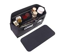 Doxo Purse Organiser Insert Handbags & Tote Felt Bag Fits Speedy and Neverfull ONTHEGO, Black Bag + Black Base Shape, X-Large