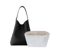 Doxo Purse Organizer Compatible with LV Low Key Hobo PM, Upgraded Lightweight Zipper Bag Insert with 7 Compartments, Custom Fit Inside Handbag Divider Shaper Accessories, White