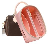 Doxo Purse Organizer Insert, Bag Organizer for Tote & Purse, Handbag Storage, Bag in Bag, Perfect for Speedy 20 and More(Pink-S)