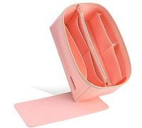 Doxo Purse Organizer Insert & Base Shaper 2pc Set, Felt Tote Bag Organizer Fit Lv Speedy 30,Alma PM,Medium Book Tote Bag And More(Pink,Large)