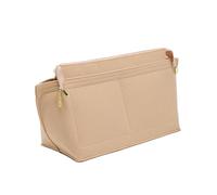 Doxo Purse Organizer Insert for Handbag and Tote Bag Suitable for Lv Neverfull MM/L.ongchamp GM Felt Tote Bag with Bottom Shaper, Beige with Lid, MM