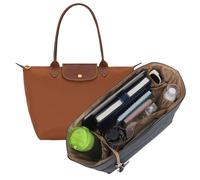Doxo Purse Organizer Insert for Longchamp Le Pliage Medium, Black Brown