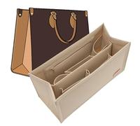 Doxo Purse Organizer Insert for LV On The Go GM Dior Large Book Tote,Beige