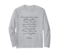 Doxology Praise God from Whom All Blessings Flow Prayer Long Sleeve T-Shirt