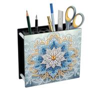 DoxQcs DIY Diamond Art Painting Pencil Makeup Brushes Holder for Desk for Pen Display, Art Painting Pen Holder Desktop Desktop Organizer Storage Ornaments-Blue Mandala