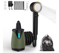 DoXtreme Portable Shower 8000mAh - IPX8 Waterproof Camping Shower with 4 Spray Modes,5 water flow settings, LED Display, USB-C Rechargeable - Outdoor Shower for Camping, Dog Washing, Caravan, Travel