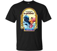 DOXUEZH Abominable Dr. Phibes Vincent Price Retro Horror Sinister Movie Tshirt Black