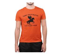 DOXUEZH Graphic Impact Inspired by Camp Half Blood Book Lover Nerd Novelty Amazing T Shirt Orange