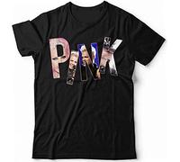 DOXUEZH Men's Pink Beautiful Badass Singer Trauma Tour Big Fan Customised T-Shirt