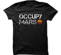 DOXUEZH Occupy Mars As Worn by Elon Musk Printed T-Shirt 9076 Black