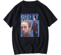 DOXUEZH Robert Pattinson 90s Vintage Unisex Black Tshirt Men T Shirt Retro Graphic T Shirts