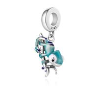 Doyafer 925 Sterling Silver Chameleon Charm Bead, For Women'S Bracelet Necklace Pendant, A Gift For Family And Friends