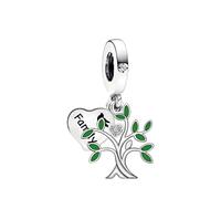 Doyafer Life Life Tree Family 2-in-1 Pendant Pendant 925 Sterling Silver Charms Suitable for Women's Bracelets Necklaces Gift For Family