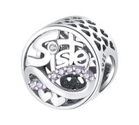 Doyafer Sisters' Love Charms 925 Sterling Silver Charms Jewelry Compatible with Women's Bracelets Necklaces For Sister