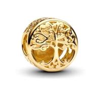 Doyafer Tree of Life Golden Bloodline Source Hollow Charms 925 Sterling Silver Charm Compatible with Women's Bracelet Necklace Pendant Gift for Family Friends