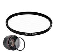 doyandader Camera Star Filter 52mm, Camera Lens Effect Filters, Threaded Mount Portable Photo Accessories for Night Scenery Videographers Travel Bloggers Film Students Hobbyists Glassworks